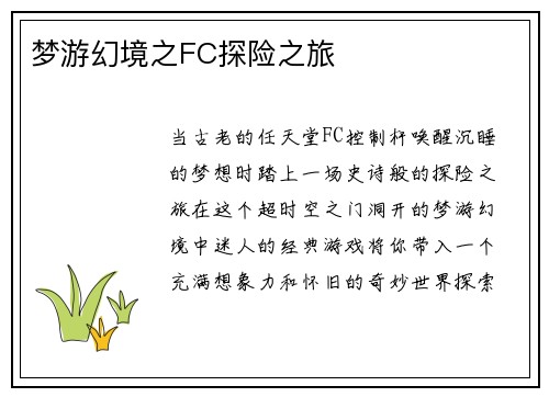 梦游幻境之FC探险之旅